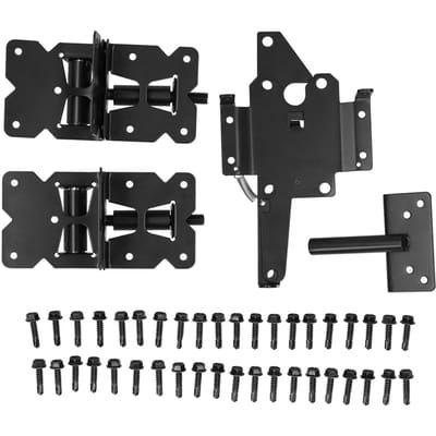 Kit de boulons de charnière de portail de jardin en acier au carbone, quincaillerie de loquet de porte de clôture de style américain