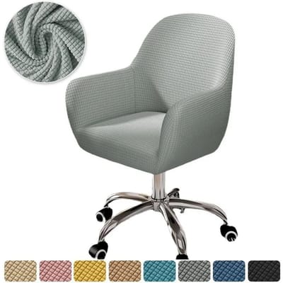 Massief Elastisch Draaistoelhoes Eetkamer Spandex Hoge Schuine Armstoelhoezen Bureaustoel Slipcover Koffiebar Make-up