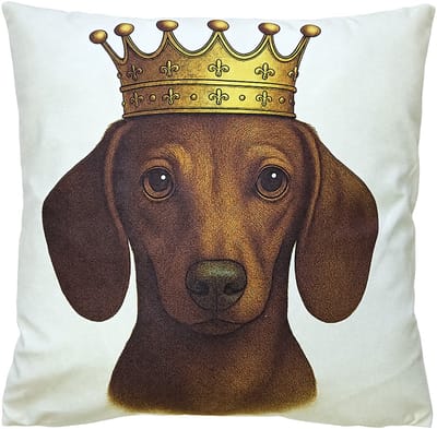 Clayre & Eef Sierkussen 45x45 cm Beige Polyester Teckel