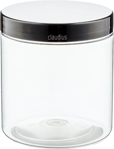 Lege plastic Potje 250 ml Pet transparant - met zwarte deksel - set van 10 stuks - leeg - navulbaar