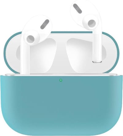 AirPods hoesjes van By Qubix - AirPods Pro / AirPods Pro 2 Solid series - Siliconen hoesje - Turquoise Airpods Pro Case Hoesje voor Airpods pro Hoes