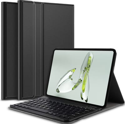 Hoes met Toetsenbord geschikt voor OnePlus Pad Go / Oppo Pad Air 2 / Oppo Pad Neo - KeyGuard Book Case Cover Kunstleer Zwart