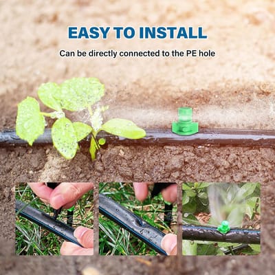 100 Pcs Mini Sprayers - Micro Sprinklers - 180 Degree Micro Water Spray - Irrigation System - Garden Sprinkler Spray Nozzle - Hydroponics Garden Irrigation