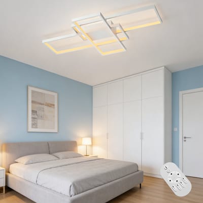 Froadp 72W LED-plafondlamp Rechthoekige plafondlamp met dimfunctie Wit Geschikt voor woonkamers, slaapkamers en lobby's