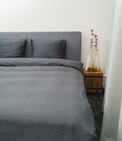 Kayori Shizu Dekbedovertrek Katoensatijn - 240x200-220 cm +2 slopen - Lits-jumeaux - Antracite