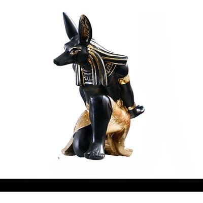 Creatieve Licht Luxe Hars Rode Wijn Standaard Naar Beneden Gekanteld Egyptische Anubis Hond God Kat God Ornament Wijnkast Decoratie