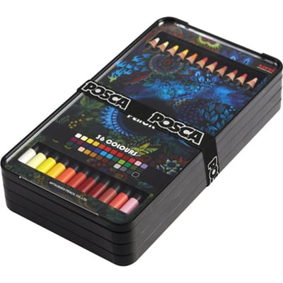 POSCA Kleurpotloden - Uni Mitsubishi Pencil - 36 stuks - Meerdere kleuren