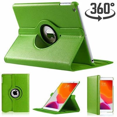 Hoes geschikt voor iPad 2021 / 2020 / 2019 (9e/8e/7e Generatie / 10.2 inch) draaibare Hoes met stylus pen - Groen