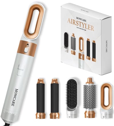 MOWCARE® Krultang 5 in 1 - Föhnborstel - Airstyler - Krulborstel - Haardroger met Borstel - Multistyler