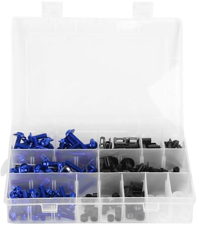 Dailygoods- Motorfietsbevestigingsset 223 Stukken - Universele Bevestiging - M5/M6 Bouten - Schroeven/Beugels - ABS/Aluminium - Diverse Maten - Bevestigingsset