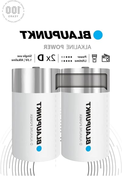 Alkaline Power Batterijen - D Batterijen - Dagelijkse Apparaten - Lange Houdbaarheid - 2 stuks - Zwart