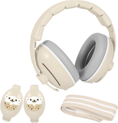 Oorkappen voor Baby's en Peuters tot 48 Maanden, 2-in-1 Geluiddemping met Verstelbare Hoofdband, 25dB Geluidsbescherming en Comfortabele Pasvorm