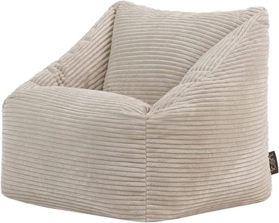 Zitzak Kinderen - Zitkussen Zacht - Ontspannen Spelen - Zachte Corduroy Stof - 55x55x44 cm - Beige