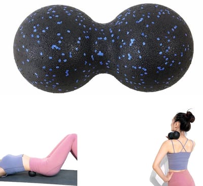 Dailygoods - Massage Duo Pinda Bal - Fasciatraining - Compact en Draagbaar - Pijnverlichting - Diepe Massage van Nek en Rugspieren - Geschikt voor Thu...