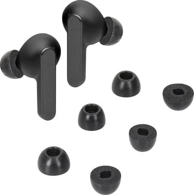 kwmobile 6x cover voor oordopjes - geschikt voor JBL Live Pro 2 TWS - Van memory foam in zwart - Maat S, M en L