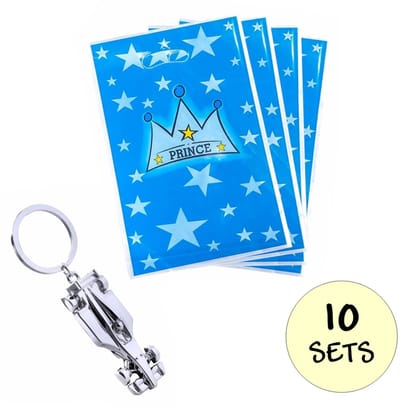Fako Bijoux® - Traktatie Sets - 10 Sets - Traktatie Zakjes Met Uitdeelcadeautje - Uitdeelzakjes Traktatie Kinderfeestje - Verjaardag - Auto