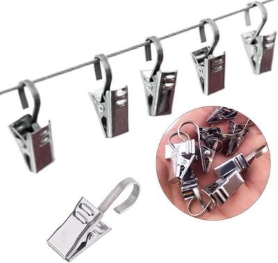 Gordijnclips 50 Stuks - Metaal Ringen met Haken voor Decoratie