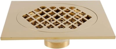 Douche Afvoer - Vloerput - Snelle Drainage - Geur en Ongedierte Vrij - 15x15cm - Goud