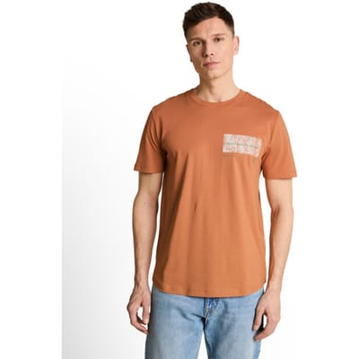 Tom Tailor Denim - T-shirt met print - Maat XXL - faded copper orange