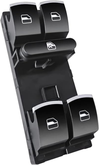 Elektrische Raamschakelaar - Raamknop Bediening - Auto Interieur - Directe Vervanging - 10 Pinnen - Chroom