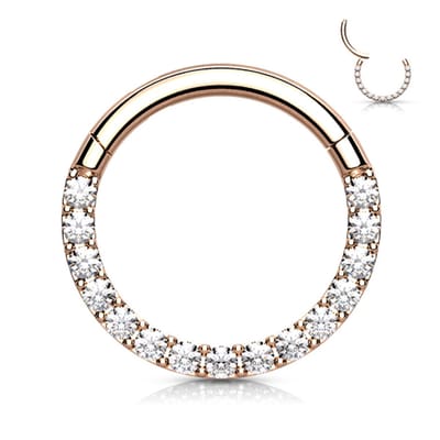 Piercing high quality CNC front 1.2x8 - rose goud - LMPiercings