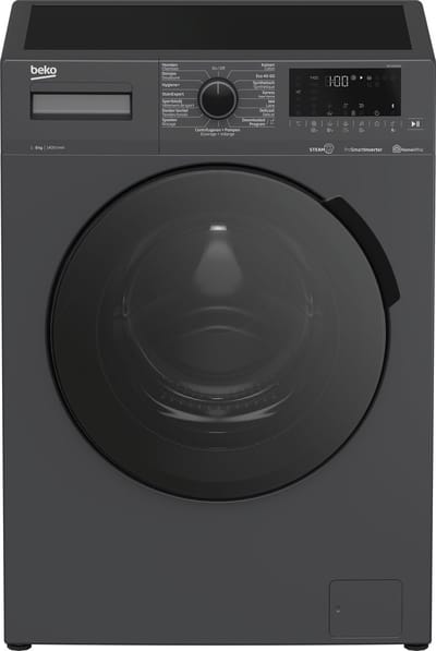 Beko WTV8740A1 - SteamCure™ - Wasmachine - Antraciet