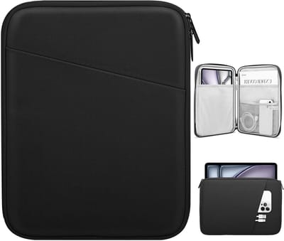 Draagtas voor 12.9 Inch Tablet, Geschikt voor iPad Pro, iPad Air en Samsung Galaxy Tab, Zwart en Beschermend