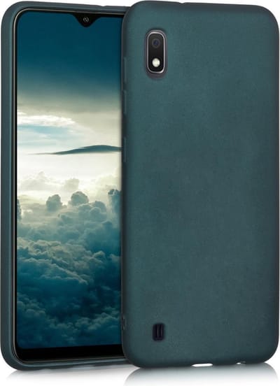 kwmobile telefoonhoesje geschikt voor Samsung Galaxy A10 - Hoesje voor smartphone - Back cover in metallic petrol