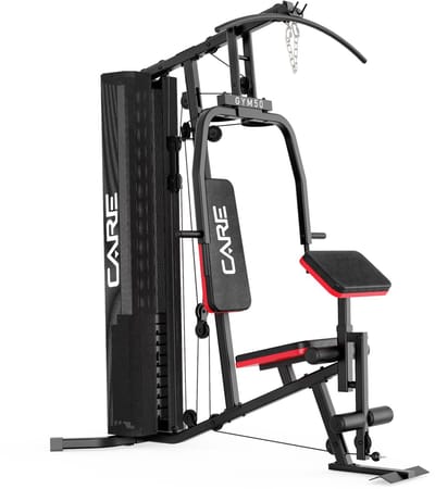 CARE GYM 250-2 - Krachtstation - Maximale belasting 60 kg - 7 accessoires inbegrepen - Afneembare preacher curl - Voor thuisgebruik