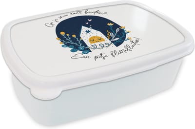 Broodtrommel Wit - Lunchbox - Brooddoos - Quotes - Spreuken - Ga je mee naar buiten? - 18x12x6 cm - Volwassenen