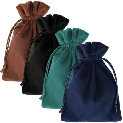 Allecto - Fluwelen Zakjes - Cadeautasjes - Zacht en Stijlvol - 4 Kleuren - Perfect voor Sieraden - Geschikt voor Tarot en Rune
