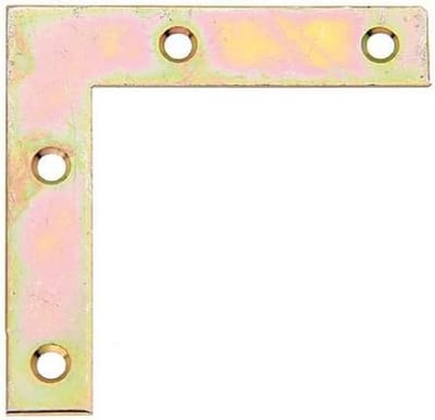 Set van 12 Meubelhoeken Verzinkt 50x50x10 mm voor Houtverbinding en Versteviging