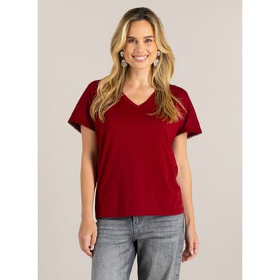 IVY BEAU Gennesis Tops - Dark Red - maat 36