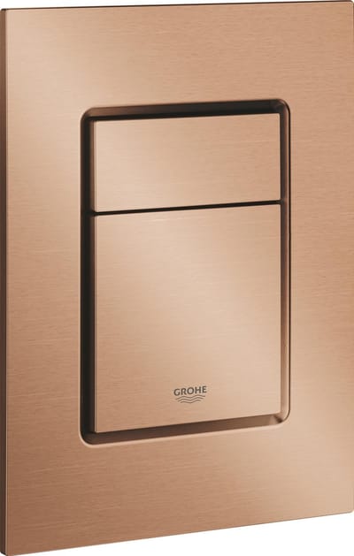 GROHE Skate Cosmopolitan S Bedieningspaneel Toilet - Verticaal - Dual Flush - Geborsteld Warm sunset (mat brons) - Slank formaat