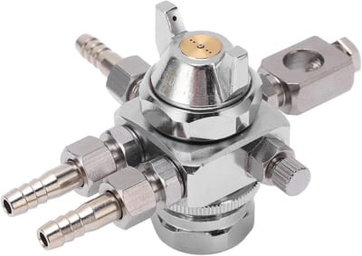 Automatisch Spuitpistool - Verfspuit Industrieel - Snel Spuitwerk - Roestvrijstalen Mondstuk - 1 mm Mondstuk - Zilver