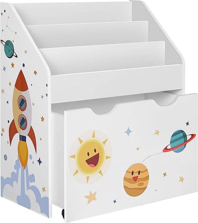 FurnStar - Speelgoedkast - Kinder boekenkast - Kinderkamer boekenrek - Boekenrek - 63x30x70cm