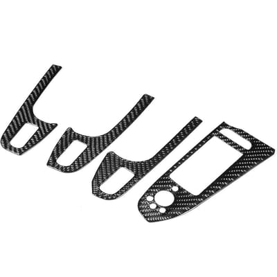 Koolstofvezel Linkshandige Deur Raambedieningspaneel Knop Frame Siersticker Geschikt voor A4 B8 A5 Q5 black