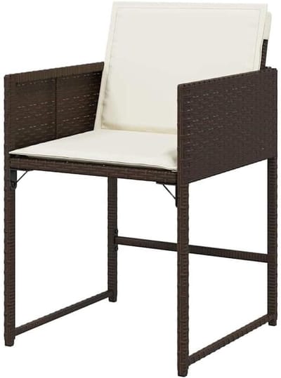 Tuinstoelen met kussens - Zetels voor buiten - Ontspannen in de tuin - Inklapbare rugleuningen - 4 stuks - Bruin