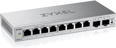 Gigabit Ethernet Switch 8 Poorten met 2 SFP Slots - Web-Managed - Fanless