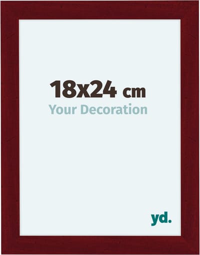 Your Decoration - Fotolijst 18x24 cm - MDF - Wijnrood Geveegd - Como