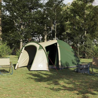 vidaXL - Koepeltent - Koepel - met - dak - met - opslag - Groen - 384 - x - 254 - x - 170 - cm