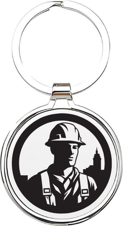 Akyol - bouwvakkers Sleutelhanger - Bouwvakker - de beste bouwvakker - werken in de bouw - loodgieters - bouwer - bouvakarbeider - werkman - klusjesman - cadeau voor iemand die in de bouw werkt - 4 x 7,5 CM