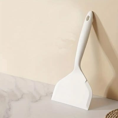 DW4Trading Siliconen Keuken Spatel Beige - Kookgerei Veilig Brede Pannenkoekspatel - 230°C Hittebestendig