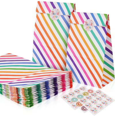 Allecto - Geschenktas - Papieren zakken - Feestzakjes voor kinderfeest - 18-delige set - Bedankjes voor babyshower - Verjaardag en Halloween