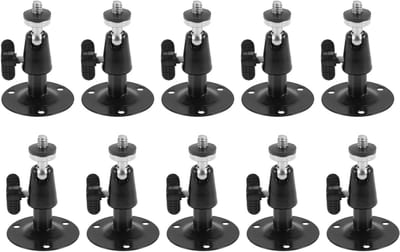 Muurbeugel Zwart Metaal - Camera Houder - Beveiliging Installeren - Set van 5 - 762 cm Hoogte - Zwart