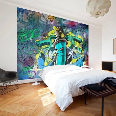 200cm X 140cm - Fotobehang - Graffiti maker