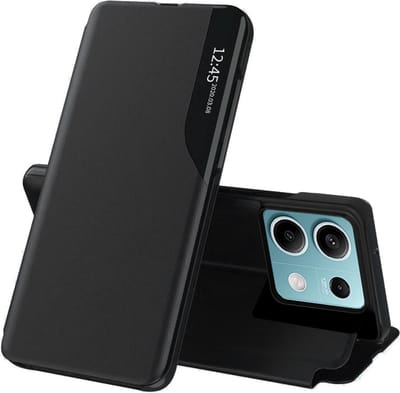 Hoesje geschikt voor Xiaomi Redmi Note 13 5G - Techsuit eFold Book Case - Zwart
