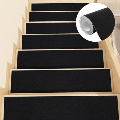 30 cm x 10 m zwart griptape skateboard - scooter antislip trap - zelfklevend antislipmat en sticker voor binnen en buiten
