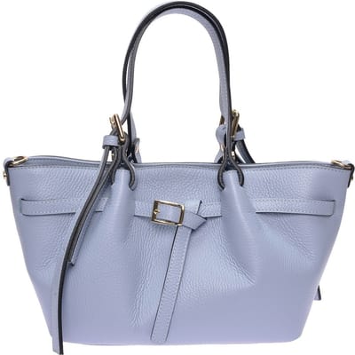 Luisa Vannini Turquoise Rundleer Tas