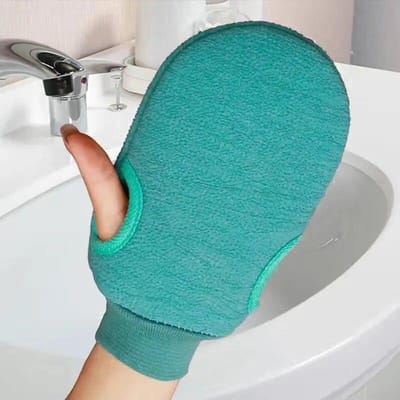 Gant de bain pour Peeling, exfoliant, nettoyage du corps, gommage, peau morte, gants pour douche, brosse corporelle, serviette, mousse SPA, Massage corporel, 1 pièce vert